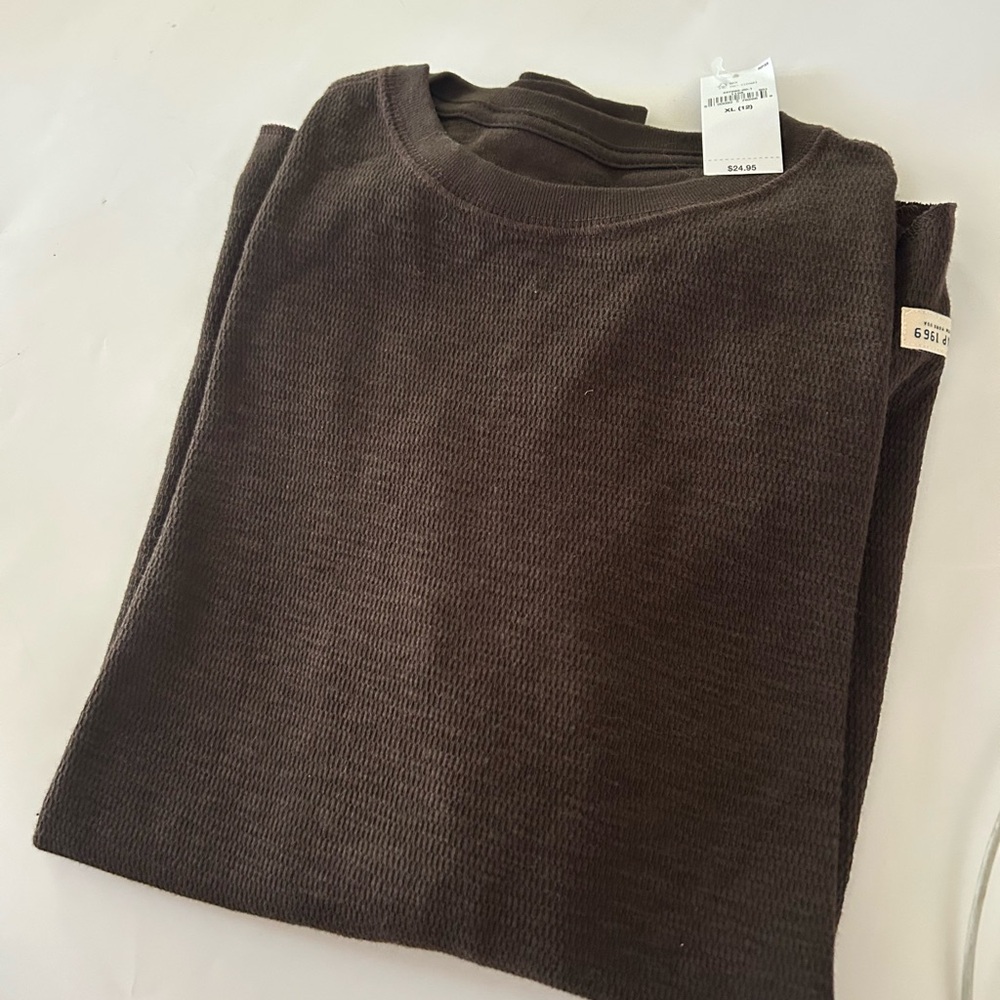 GAP Dark Brown Textured Knit Top